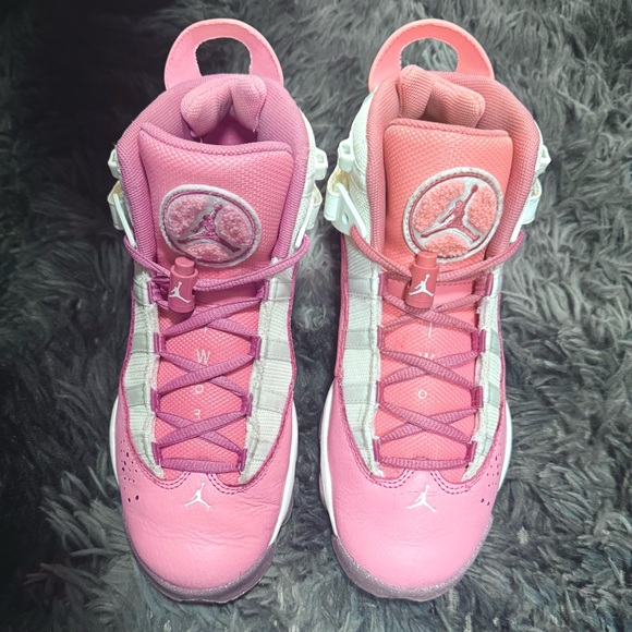 Jordan Women's Pink and Cream Sneakers - Picture 2 of 5